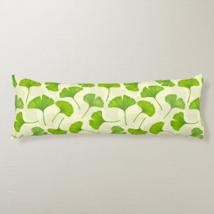 Ginkgo pattern on off white body cushion