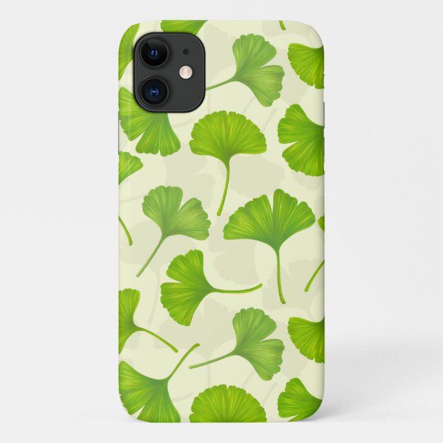 Ginkgo pattern on off white Case-Mate iPhone case (Back)