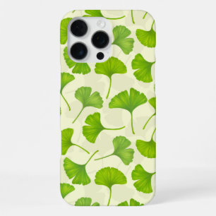 Ginkgo pattern on off white iPhone 16 pro max case