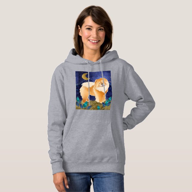 GINKGO the Chow   - Red- Hooded sweatshirt (Front Full)