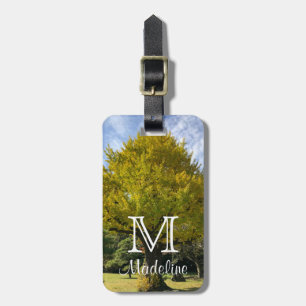 Ginkgo Tree of Golden Yellow Luggage Tag