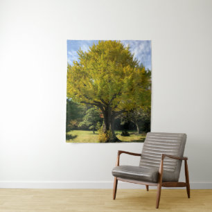 Ginkgo Tree of Golden Yellow Tapestry