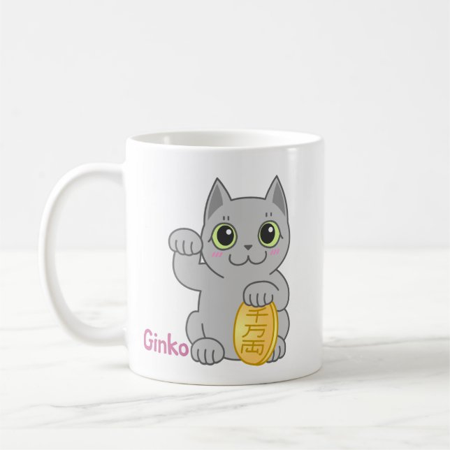 Ginko and Yoshi Lucky cats Mug (Left)