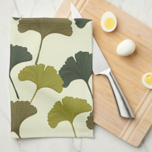 Ginko Bilbao Leaves Tea Towel