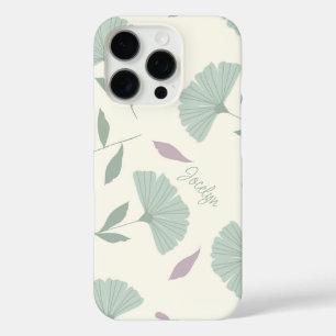 Ginko Biloba Hand Drawn Sage Green and Cream iPhone 16 Pro Case
