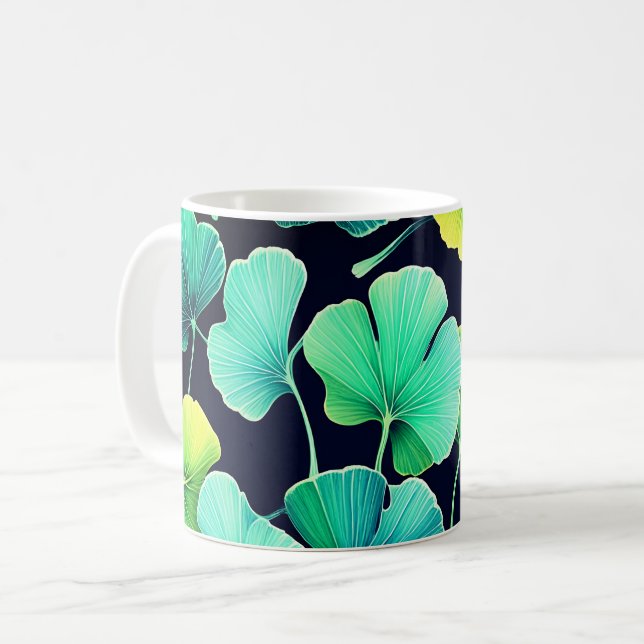 Ginko biloba leaves  coffee mug (Front Left)
