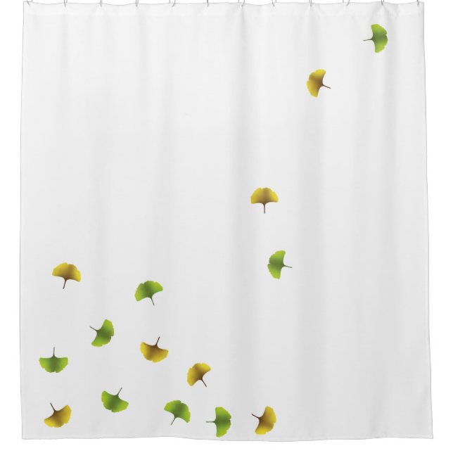 Ginko leaf shower curtain (Front)
