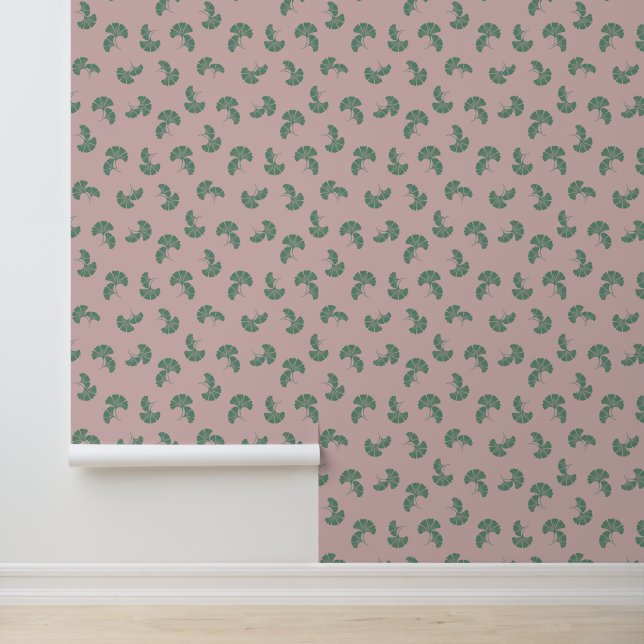 Ginko Leaves Blush Wallpaper (Application)