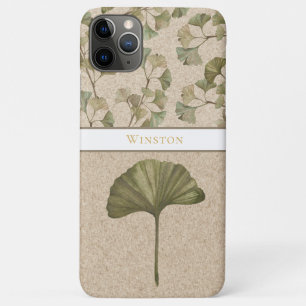 Ginko Pattern EDITABLE TEXT iPhone 11 Pro Max Case