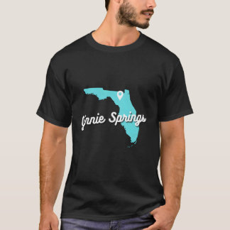 Ginnie Springs Florida Map Memory Natural Spring T-Shirt