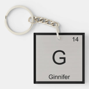 Ginnifer Name Chemistry Element Periodic Table Key Ring