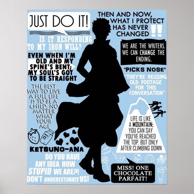 Gintama  Sakata Gintoki Quotes Poster (Front)