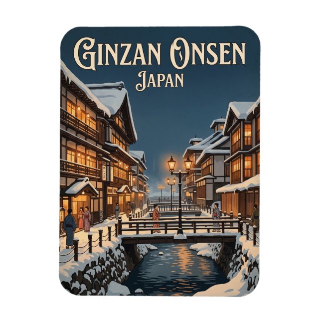 Ginzan Onsen Japan Magnet (Vertical)