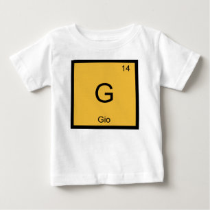 Gio Name Chemistry Element Periodic Table Baby T-Shirt