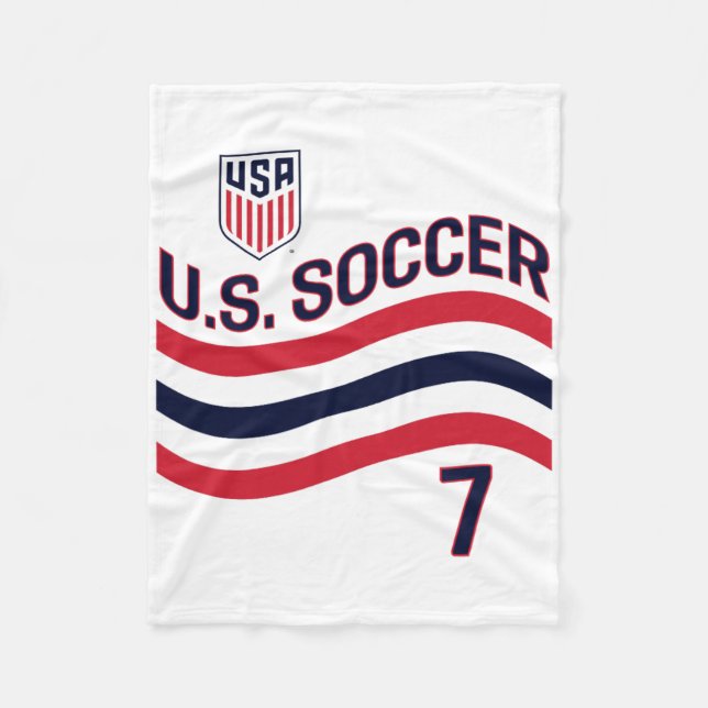 Gio Reyna 7 White Usmnt Officially Licensed  Fleece Blanket (Front)