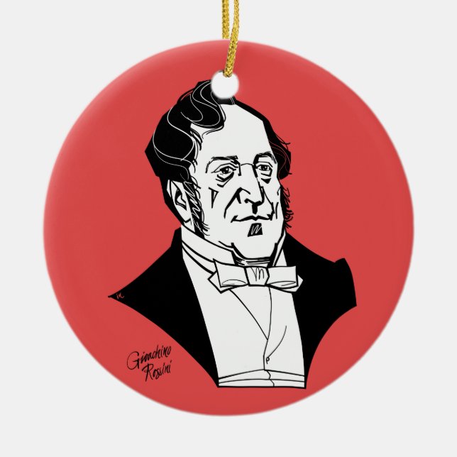 Gioachino Rossini Ceramic Ornament (Front)