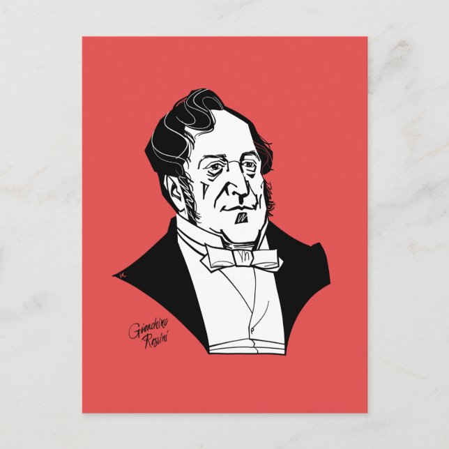 Gioachino Rossini Postcard (Front)