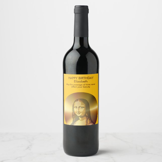 Gioconda Mona Lisa Leonardo Da Vinci Art Wine Label (Front)