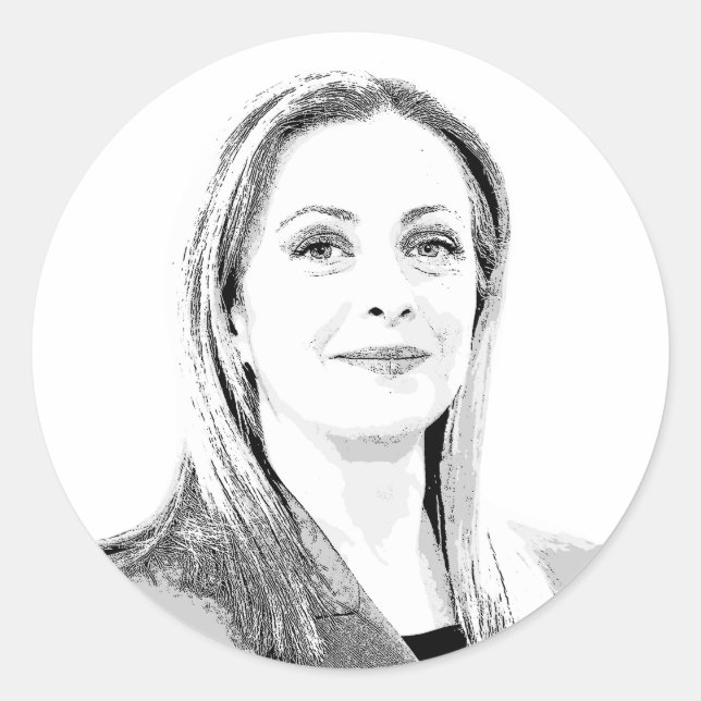 Giorgia Meloni Classic Round Sticker (Front)