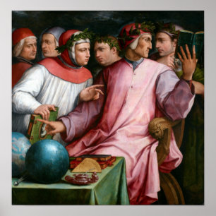 Giorgio Vasari Six Tuscan Poets Poster