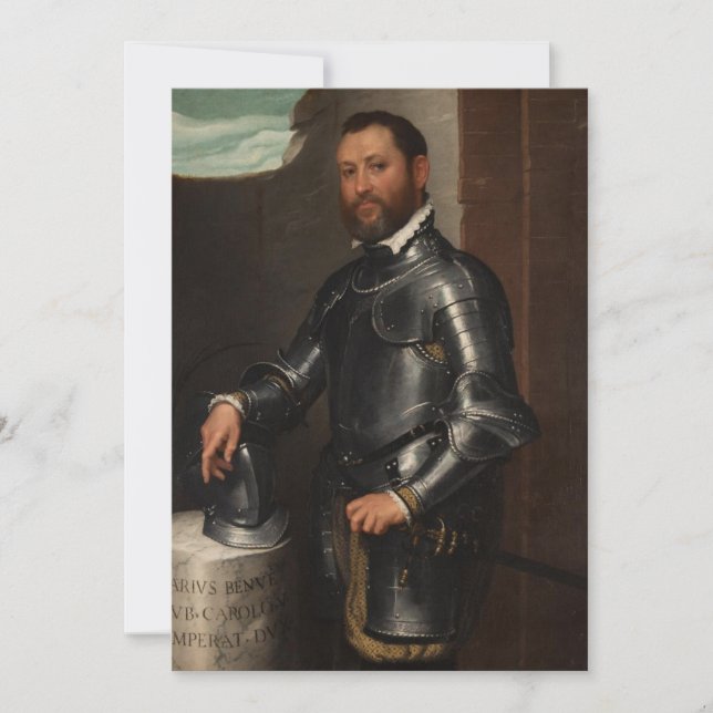 Giovanni Battista Moroni - Portrait of Mario Benve Invitation (Front)
