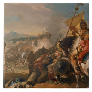 Giovanni Battista Tiepolo -The Capture of Carthage Ceramic Tile