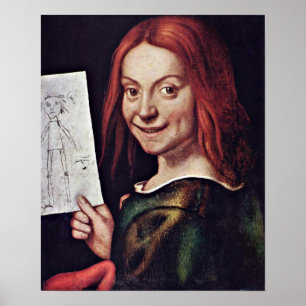 Giovanni Francesco Caroto - boy with a drawing Poster