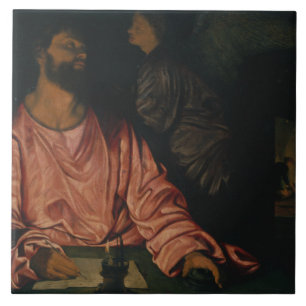 Giovanni Gerolamo Savoldo - Saint Matthew and the Ceramic Tile