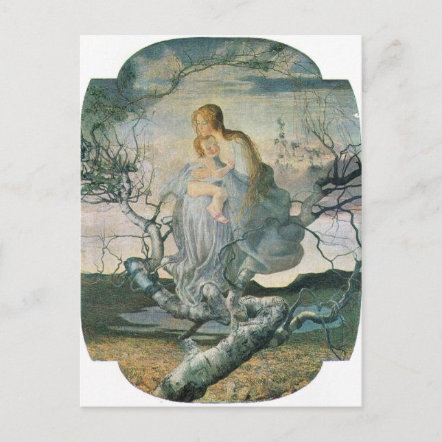 Giovanni Segantini - Life angel Postcard (Front)