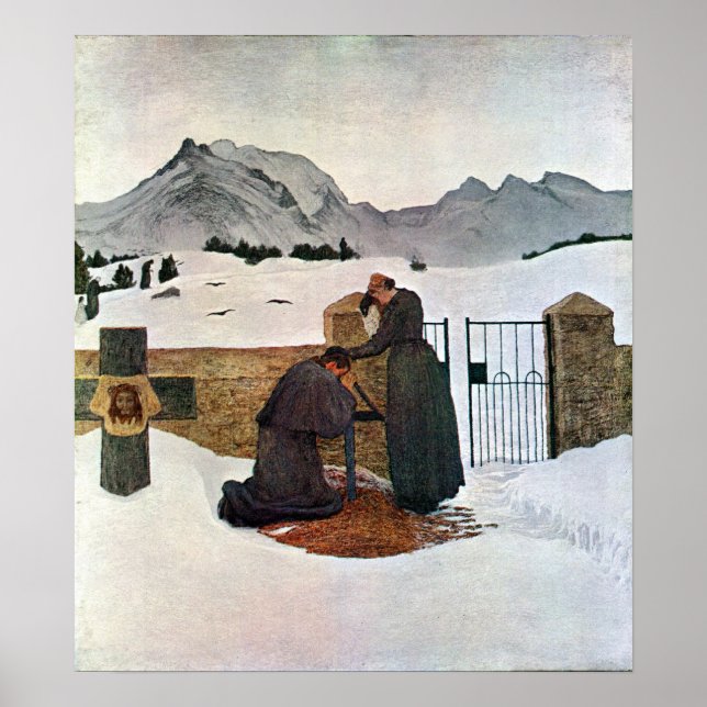 Giovanni Segantini - The pain of mourning Poster (Front)