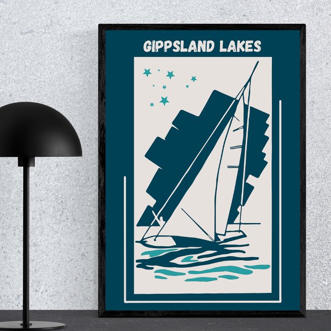 Gippsland Lakes in Australia - Vintage Sailing Poster (Creator Uploaded)