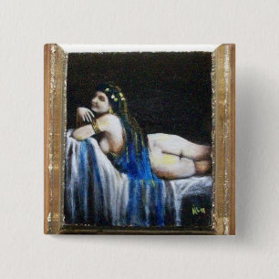 GIPSY BLUE 15 CM SQUARE BADGE