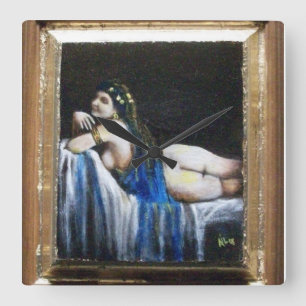 GIPSY BLUE SQUARE WALL CLOCK