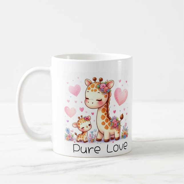 Girafe mom  coffee mug (Left)