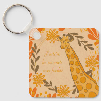 girafe,totem animal,chakra,affirmation positive key ring