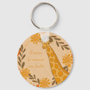 girafe,totem animal,chakra,affirmation positive key ring