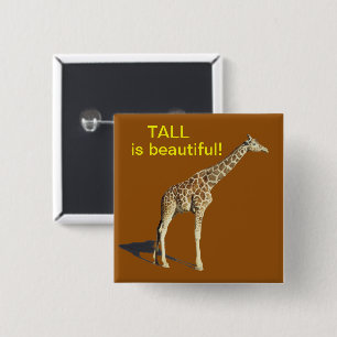 Giraffe 15 Cm Square Badge