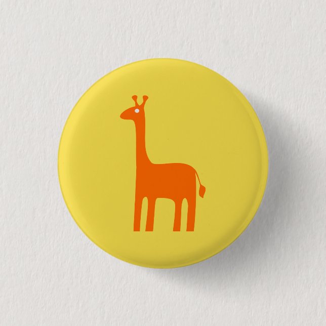 giraffe 3 cm round badge (Front)
