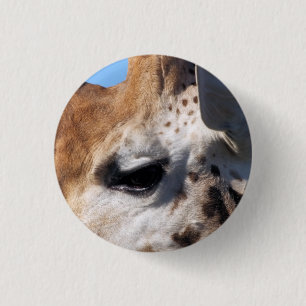 GIRAFFE   3 CM ROUND BADGE
