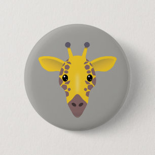 Giraffe 6 Cm Round Badge