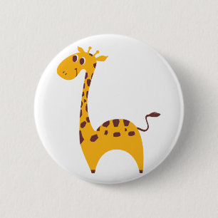 Giraffe 6 Cm Round Badge
