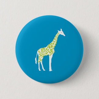 giraffe 6 cm round badge