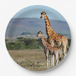Giraffe 9 Paper Plates
