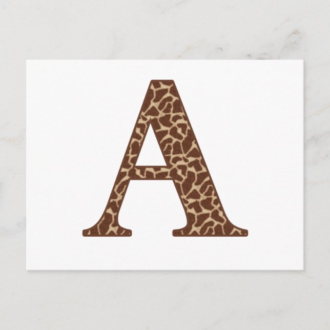 Giraffe A Postcard (Front)