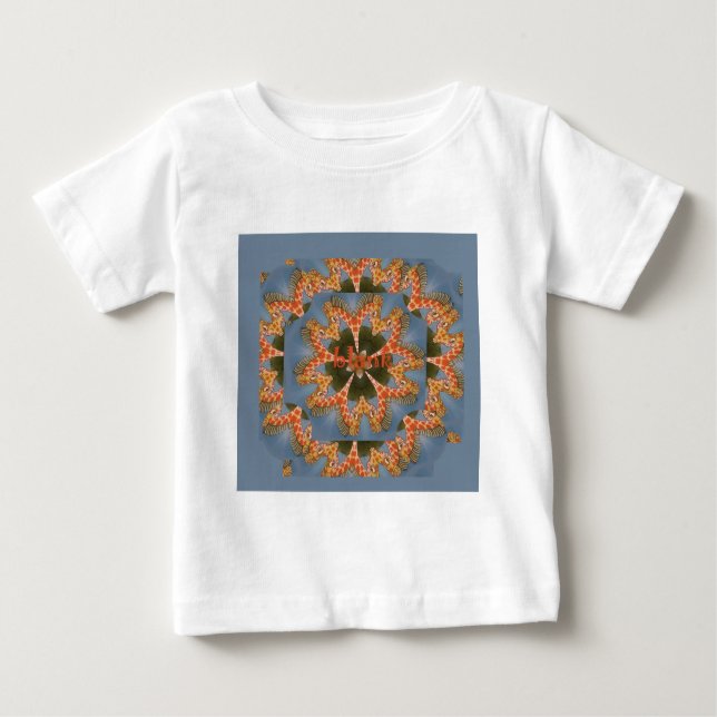 Giraffe Abstract Art Print Baby T-Shirt (Front)