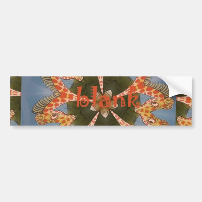 Giraffe Abstract Art Print Bumper Sticker (Front)