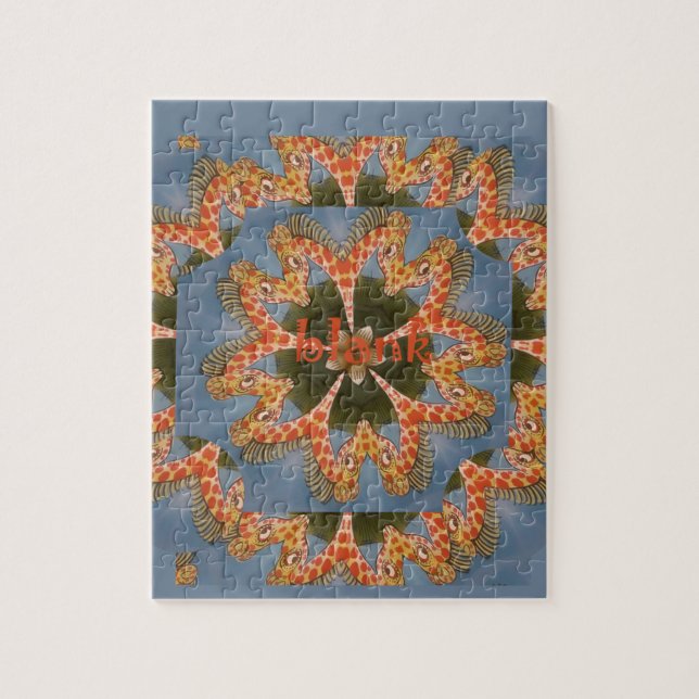 Giraffe Abstract Art Print Jigsaw Puzzle (Vertical)