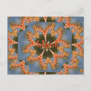 Giraffe Abstract Art Print Postcard