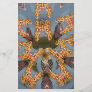 Giraffe Abstract Art Print Stationery