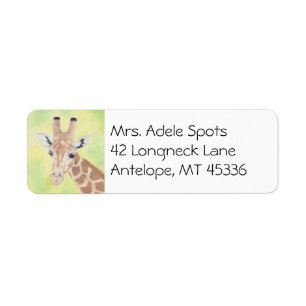 Giraffe address label return address label